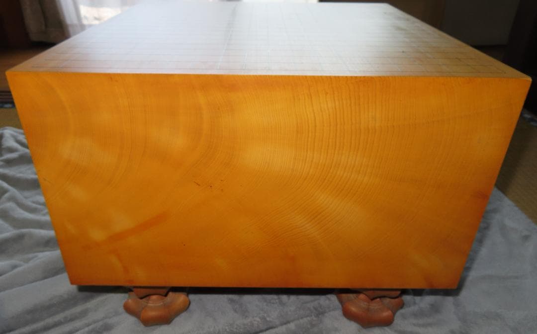 高級碁盤セット（本榧碁盤　天地柾7.8寸、碁石）