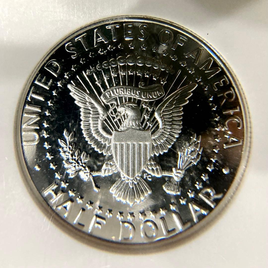 NGC準最高鑑定☆2001年ケネディ大統領ハーフダラープルーフ銀貨