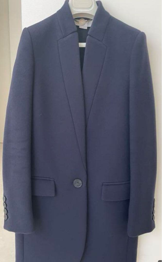 ステラマッカートニー STELLA McCARTNEYネイビー 紺色 コート - メルカリ