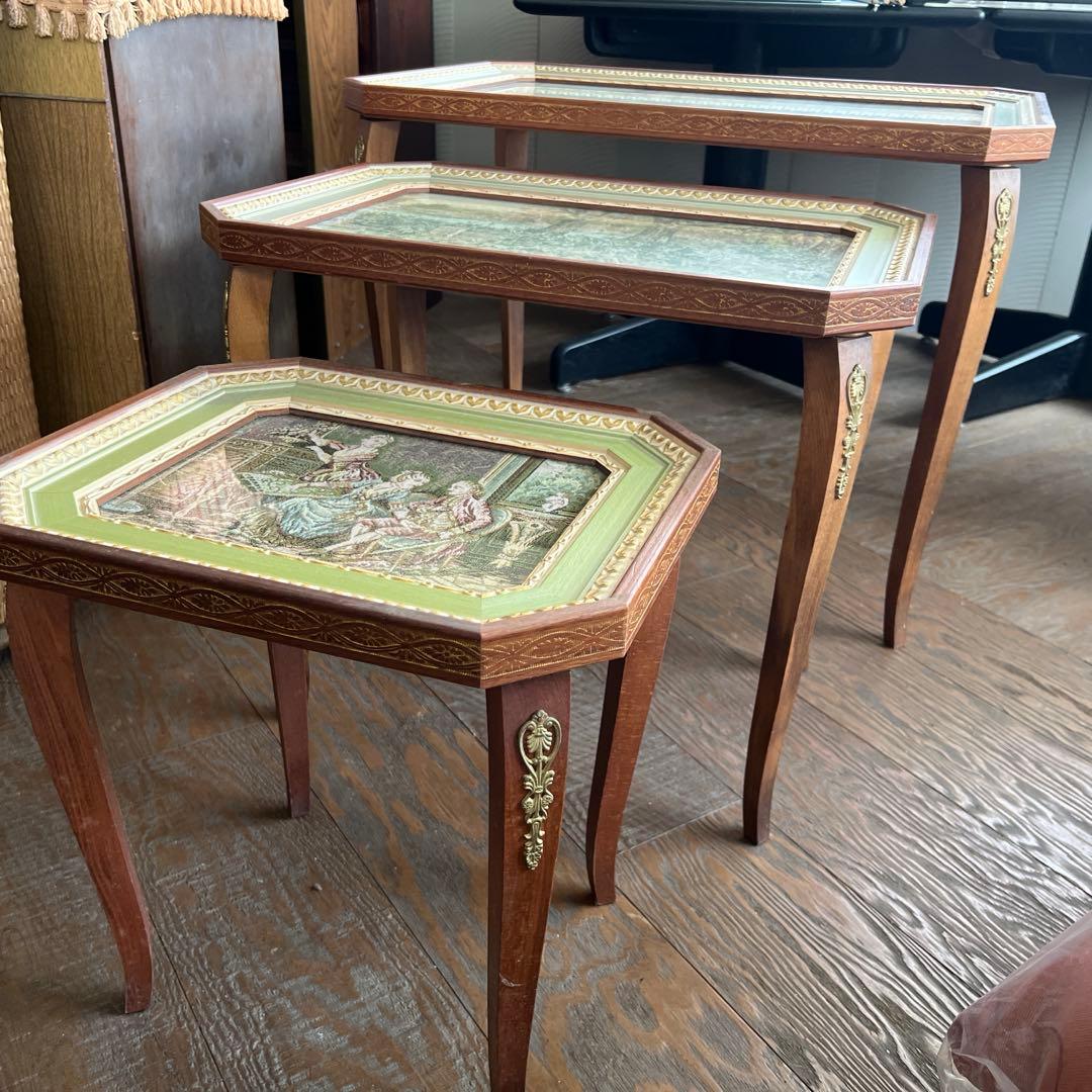 K*i様 アンティーク 家具 ネストテーブル サイドテーブル 3台組 【本日限り