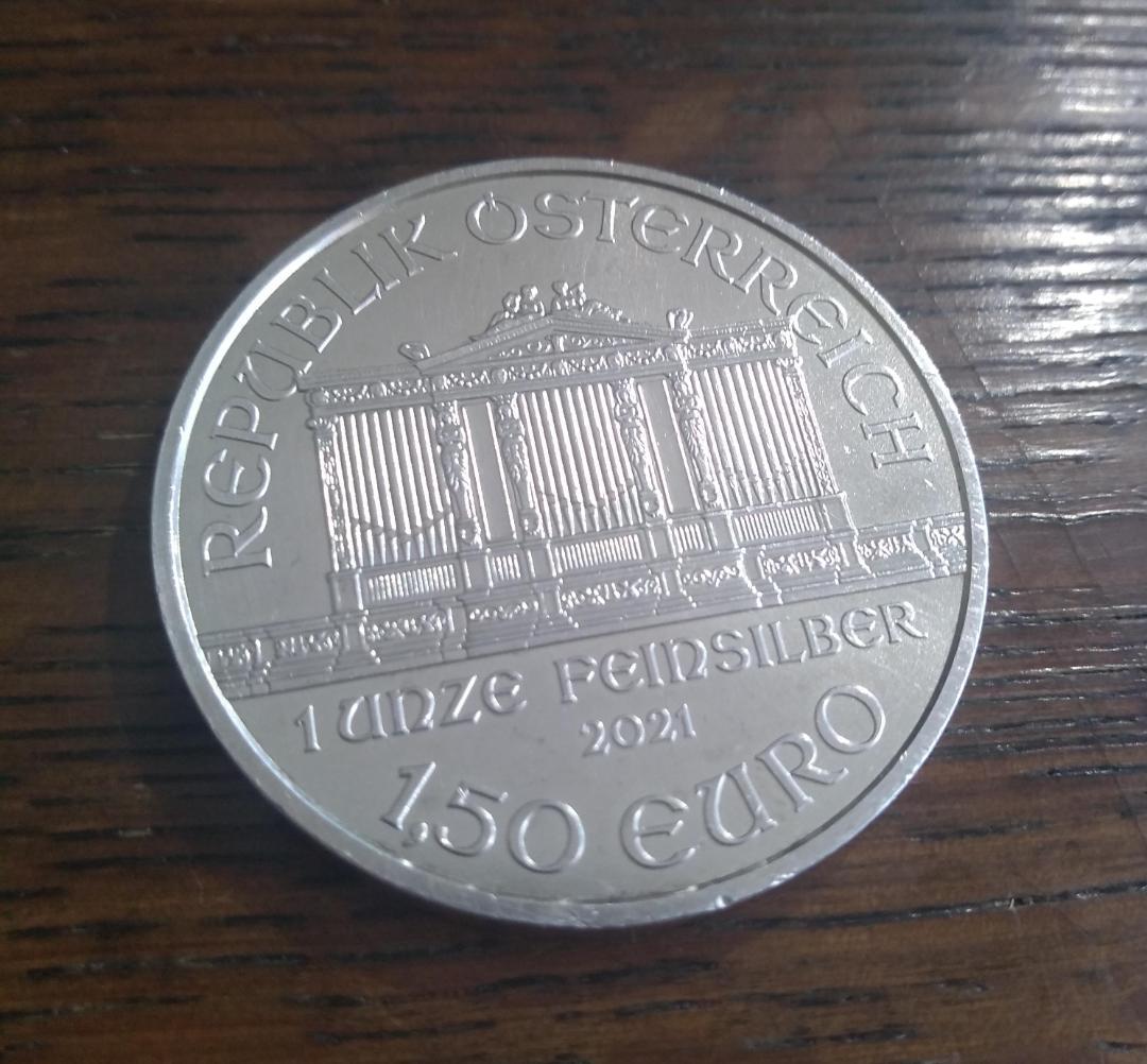 2021 オーストリア ウィーン銀貨 1オンス（純銀999.9） 美品
