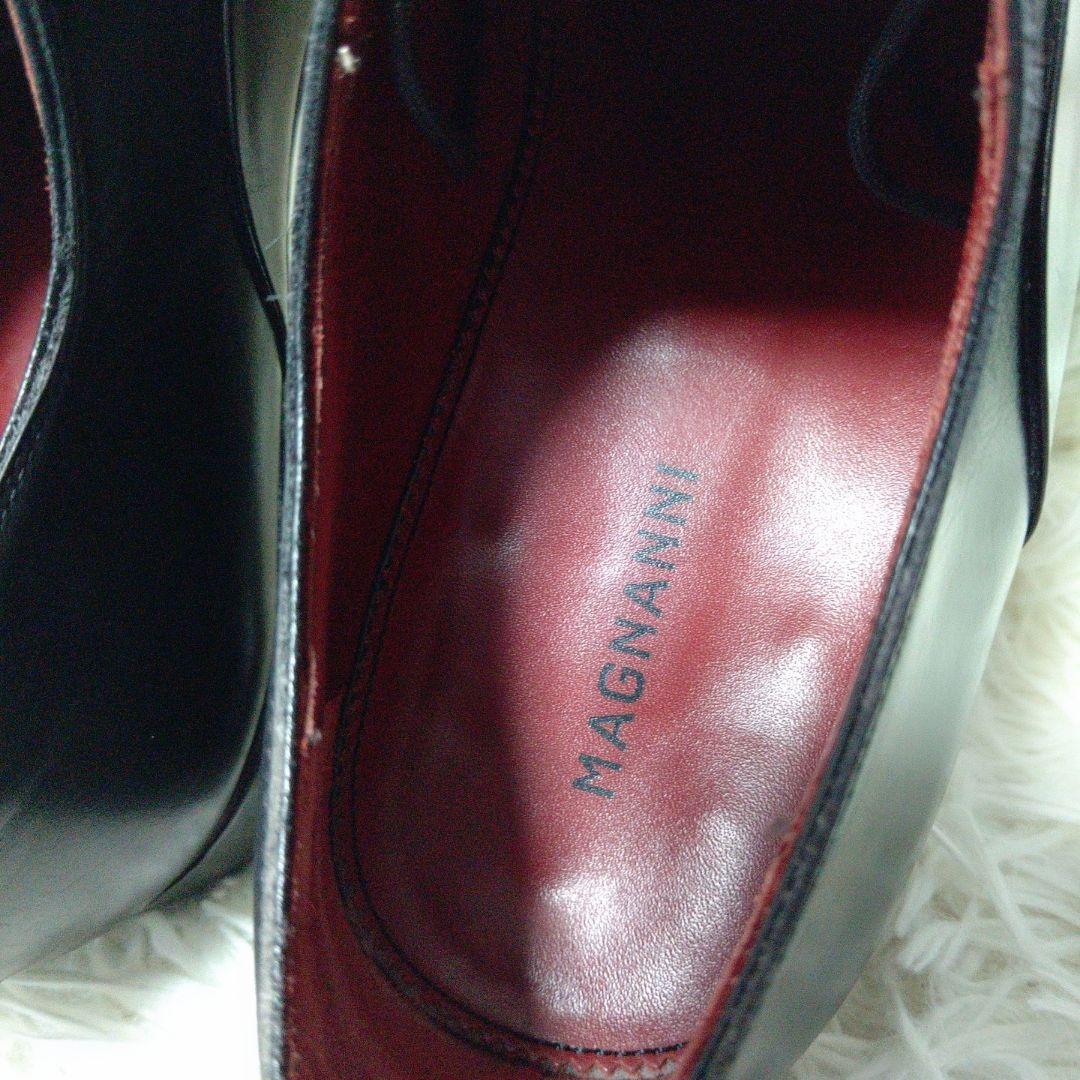 美品 ✨️ MAGNANNI 内羽根 ストレートチップ 41 黒