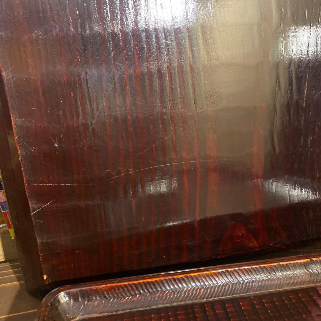 讃岐盆 木製彫刻模様入り正方形 お盆トレー　5つセット