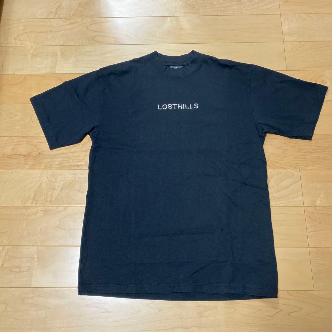 新品S LOST HILLS rhinestone logo tee