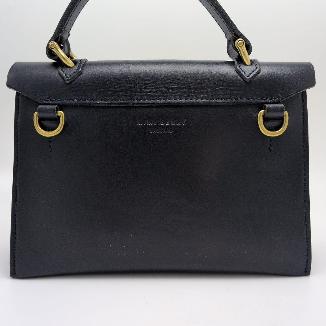 MIMI BERRY　2wayショルダーバッグ　HEBE ターンロックネイビー