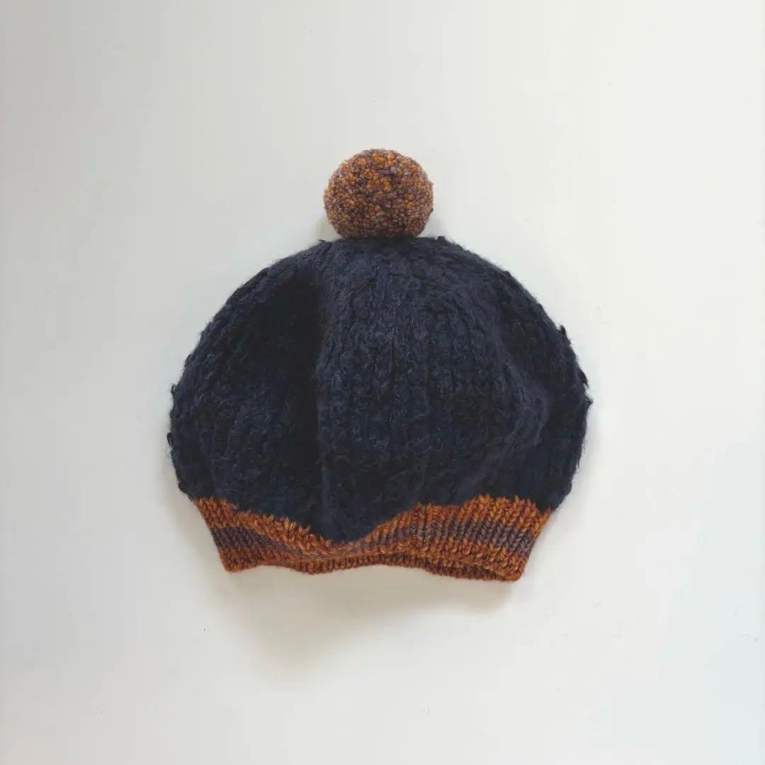 misha and puff ベレー帽 Teddy beret ink