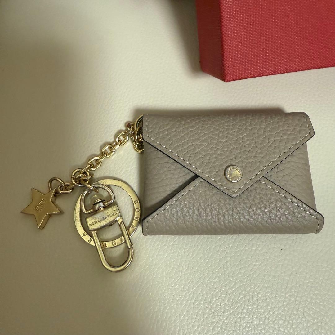 【美品】 ボナベンチュラ スター チェーンキーホルダー シュリンク グレージュ