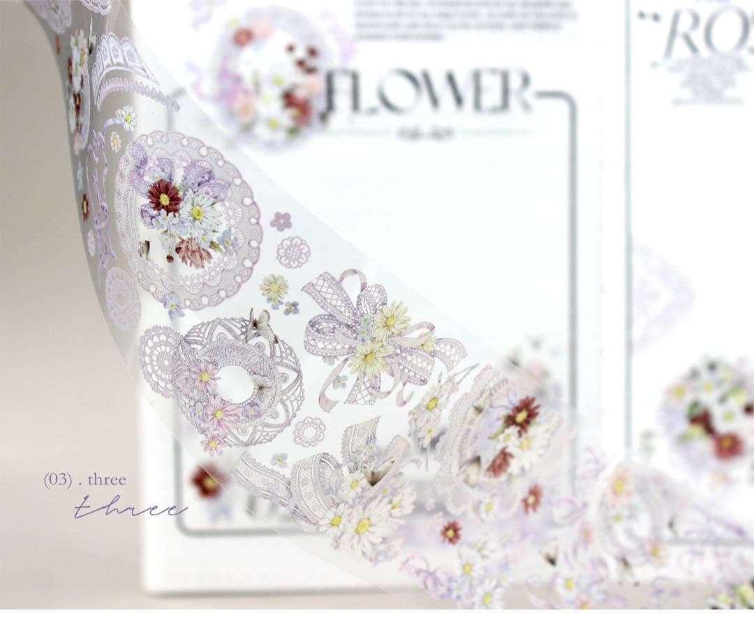 moodtape《花野似梦》海外マスキングテープ　マステ 【1802】