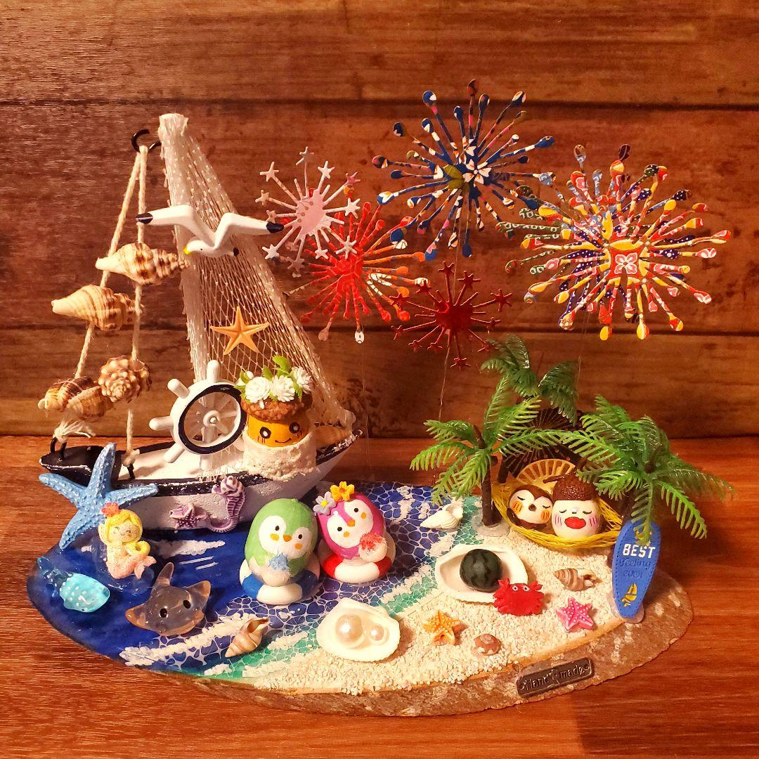 どんぐりアート☆シマエナガとスズメの旅～タイランドへ出発