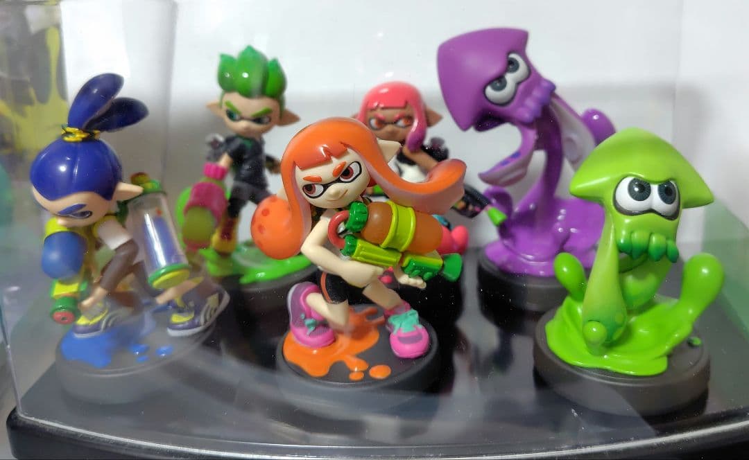 箱有】レア物スプラトゥーン amiibo ガール イカ オレンジ ネオピンク