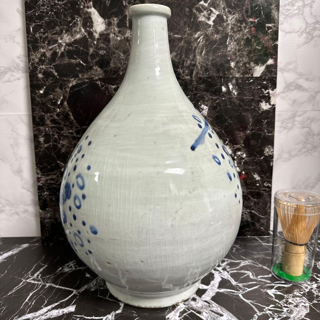 李朝、雲竜図 特大徳利。特製木箱。 - メルカリ