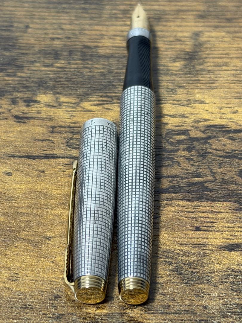 初期 字幅63 パーカー 75 シズレ 万年筆 スターリングシルバー 細字