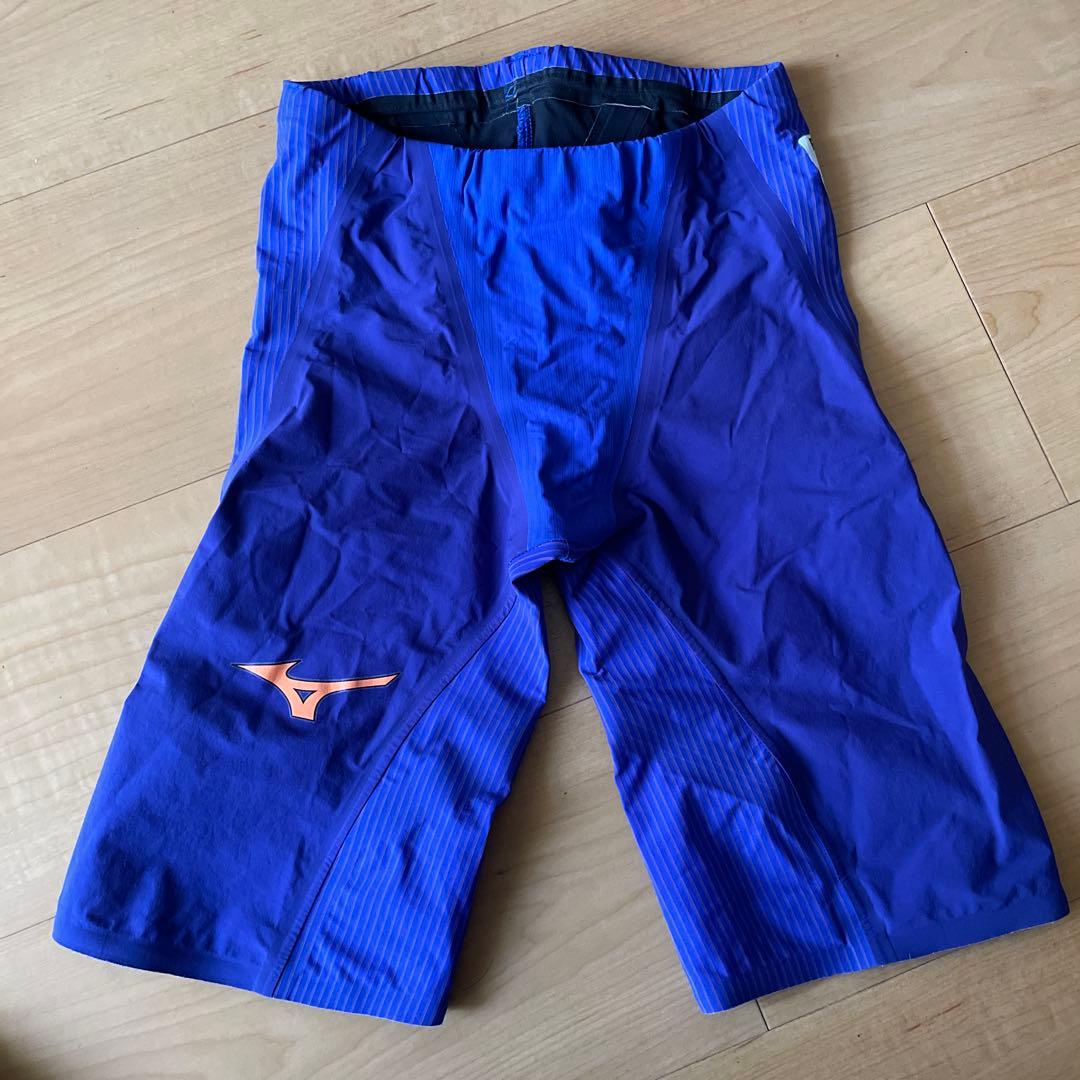Mizuno 競泳水着 紫 ストライプ - メルカリ