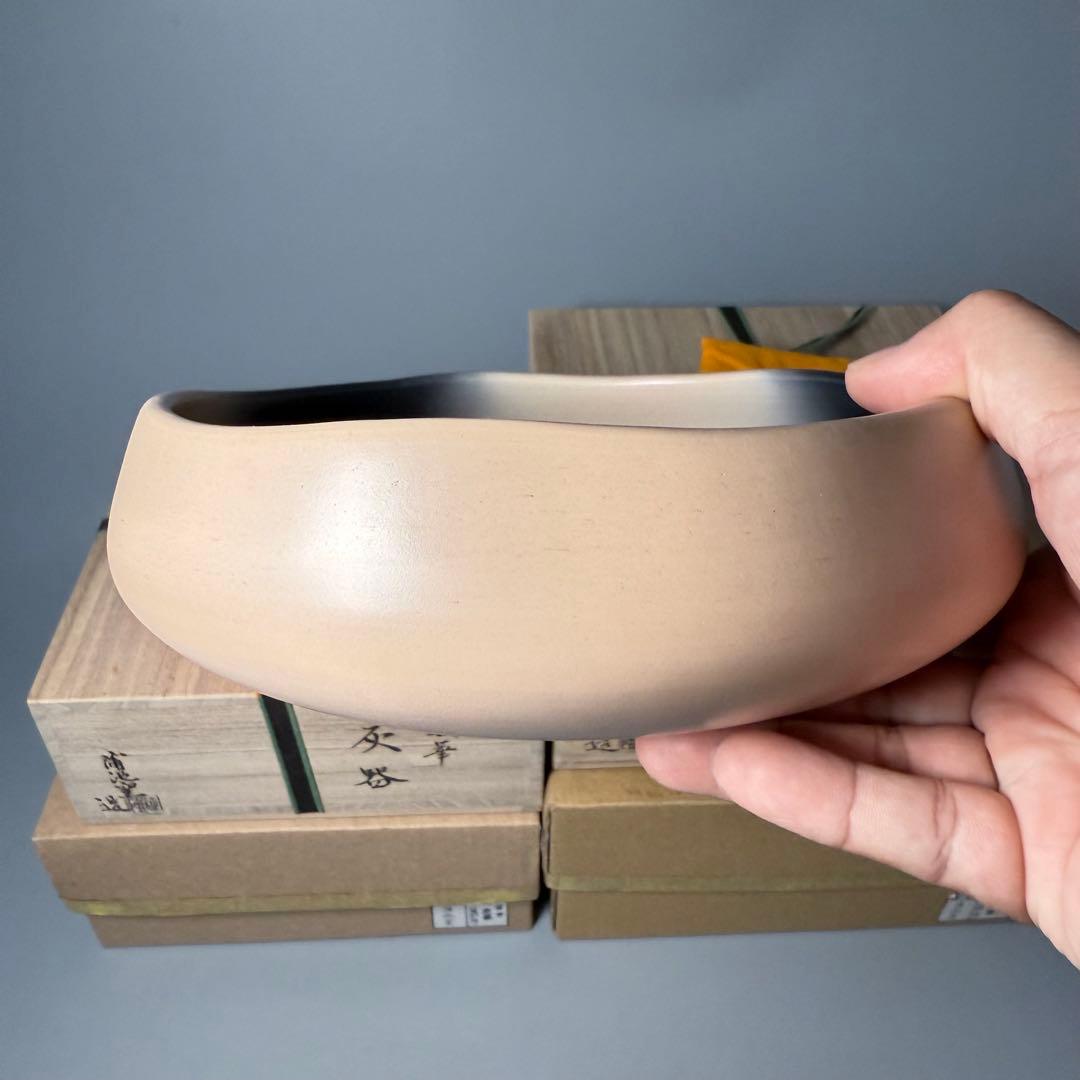 柳川 蒲池焼 土器師 伊東征隆 自作 茶道具 雲華灰器 炉用 風炉用 共箱