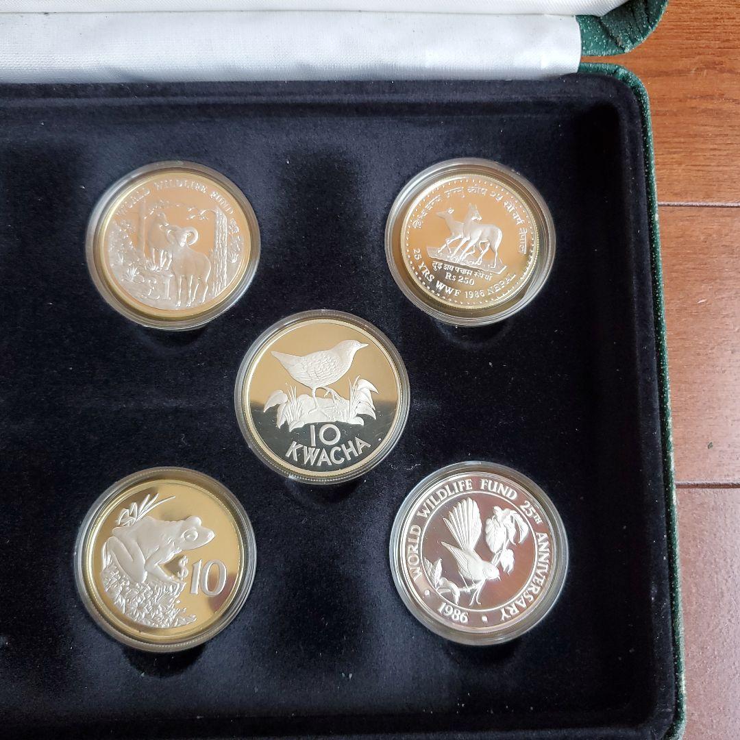 88年ハンガリー WWF25周年記念 500フォリントプルーフ銀貨