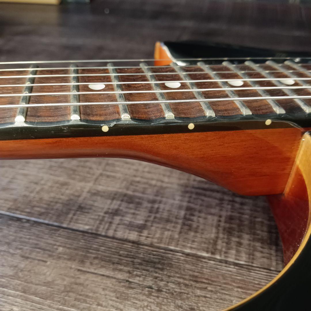 薄ボディ PRS風 セットネック ストラト ST 黒 エレキギター トレモロ