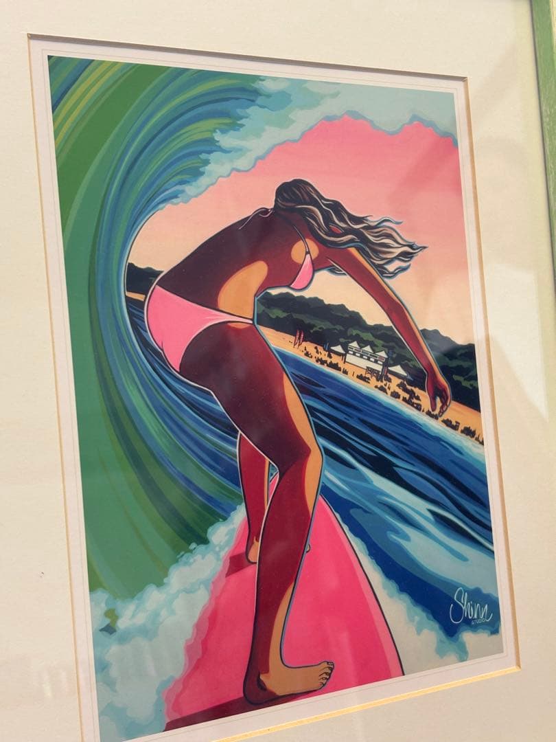 サーフィン アート 女性の絵画クリスティーシン ヘザーブラウン