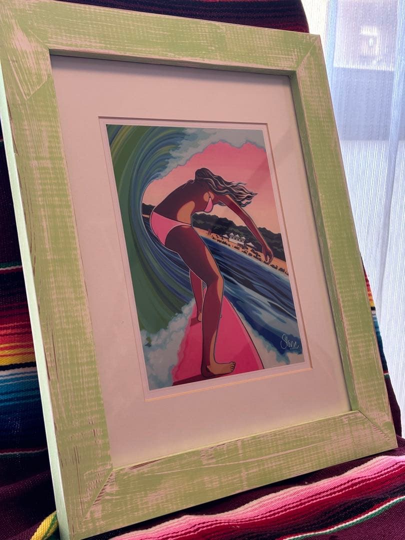 サーフィン アート 女性の絵画クリスティーシン ヘザーブラウン