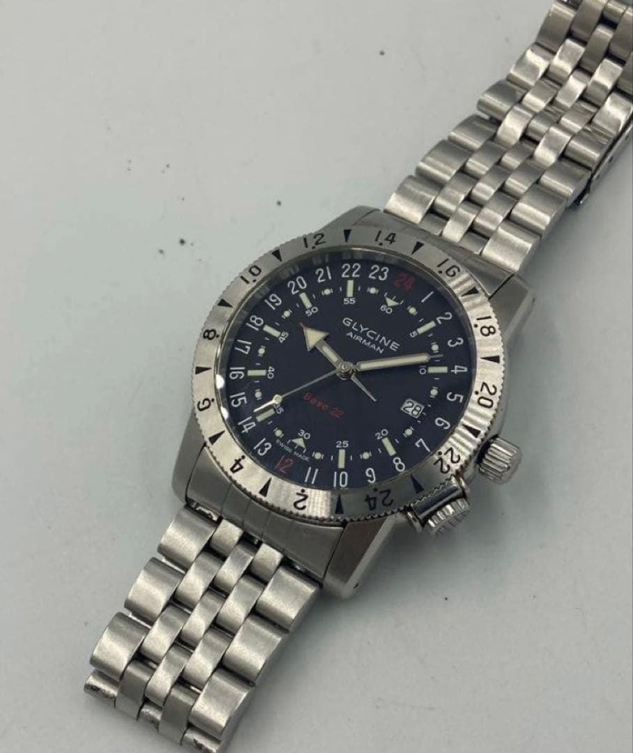 グリシン エアマンBase22 GMT 現品のみ　GLYCINE