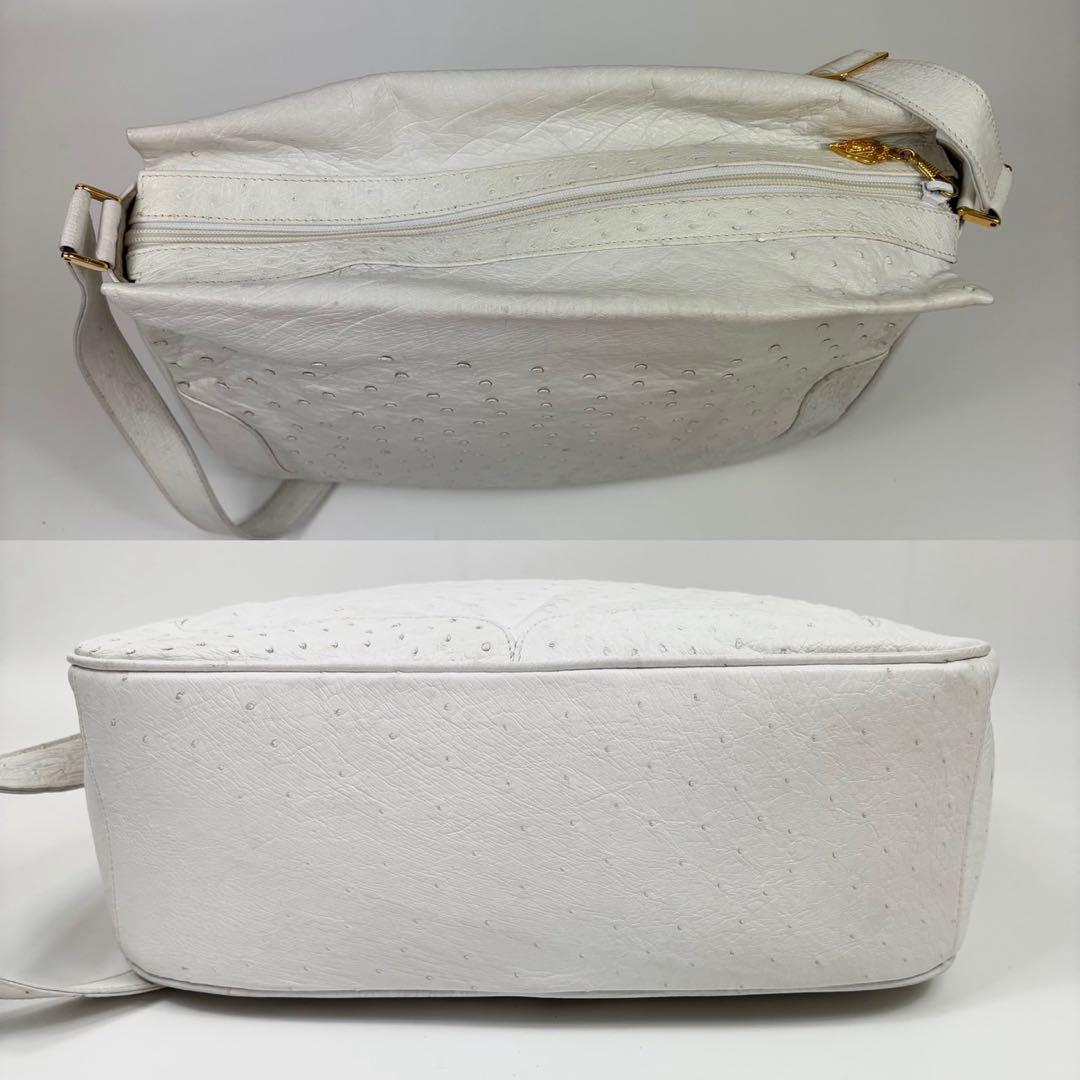 【希少】GUCCI ショルダーバッグ インターロッキング 金具 オーストリッチ