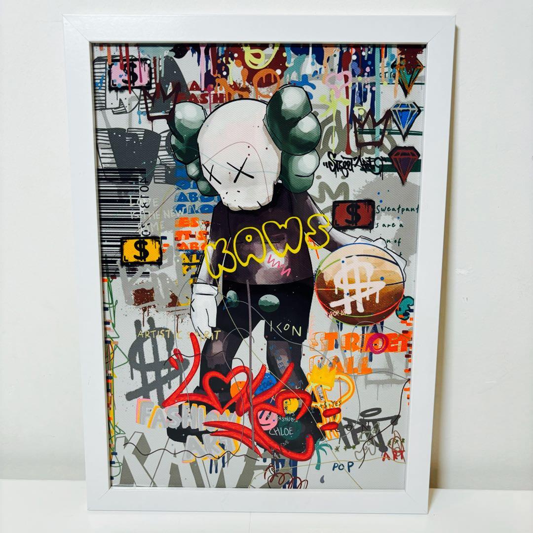 白額付きポスター】KAWS(カウズ)42ベアブリック(A4サイズ) - メルカリ