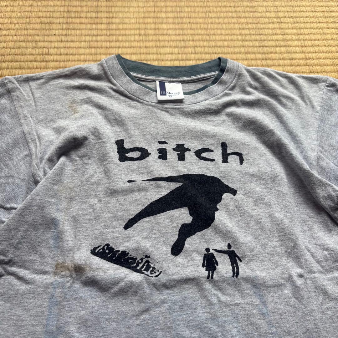 90s BITCH USA製 最初期 プリント 半袖 リンガーシャツ tシャツ