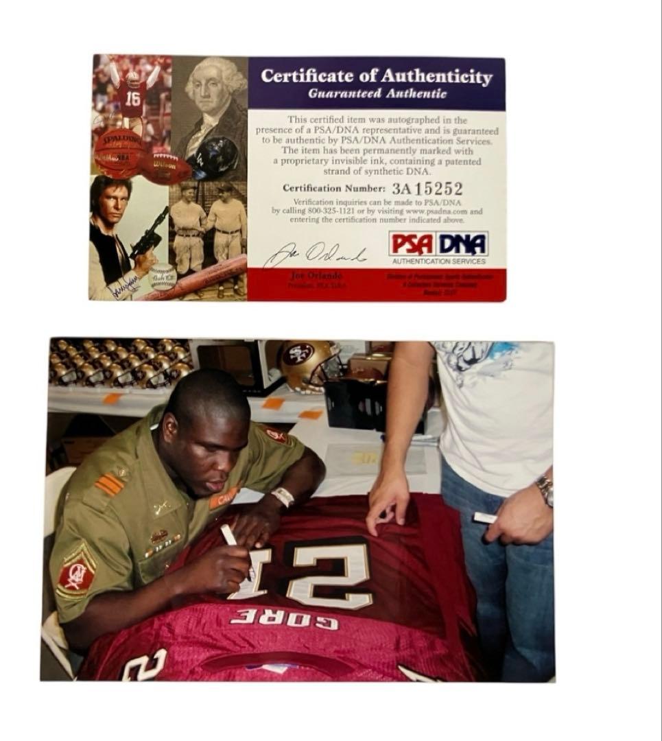 NFL フランク・ゴア　サイン入りユニホーム　SF 49ers