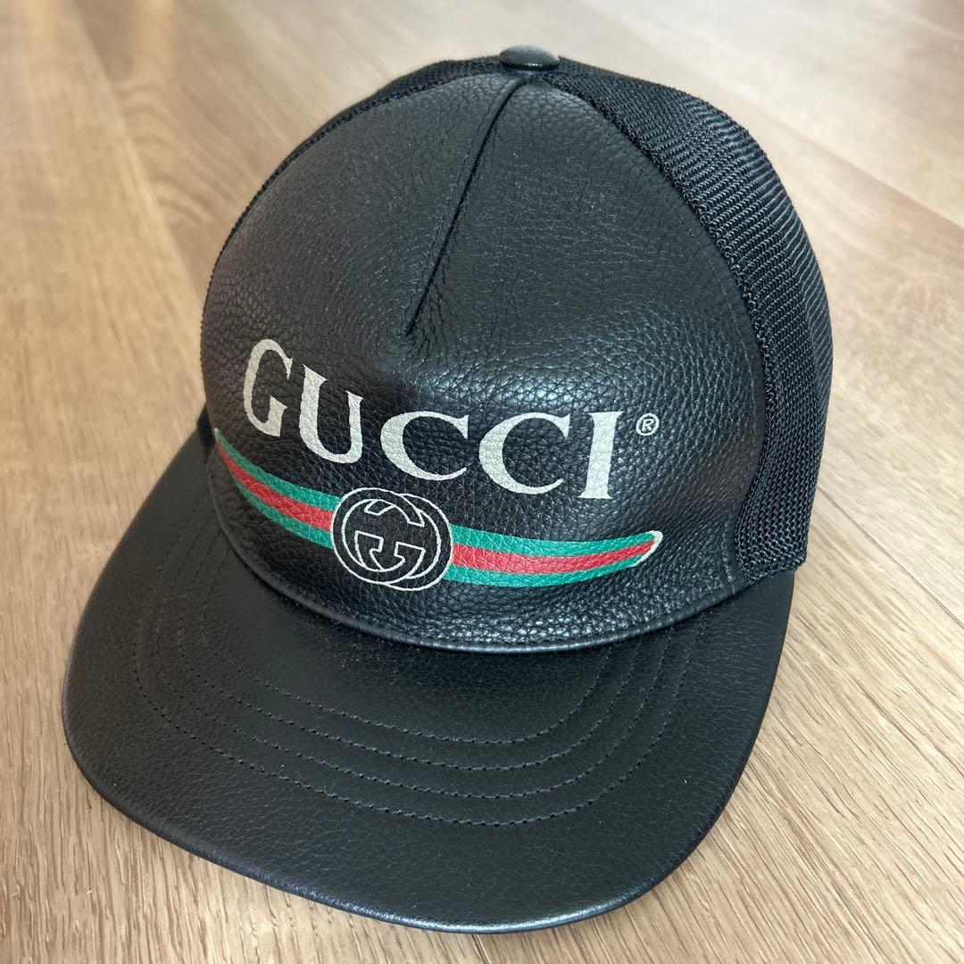 【新品未使用】Gucci 本革&ナイロン　キャップ　黒 楽天市場】グッチ ナイロン（帽子｜バッグ・小物・ブランド雑貨）の通販