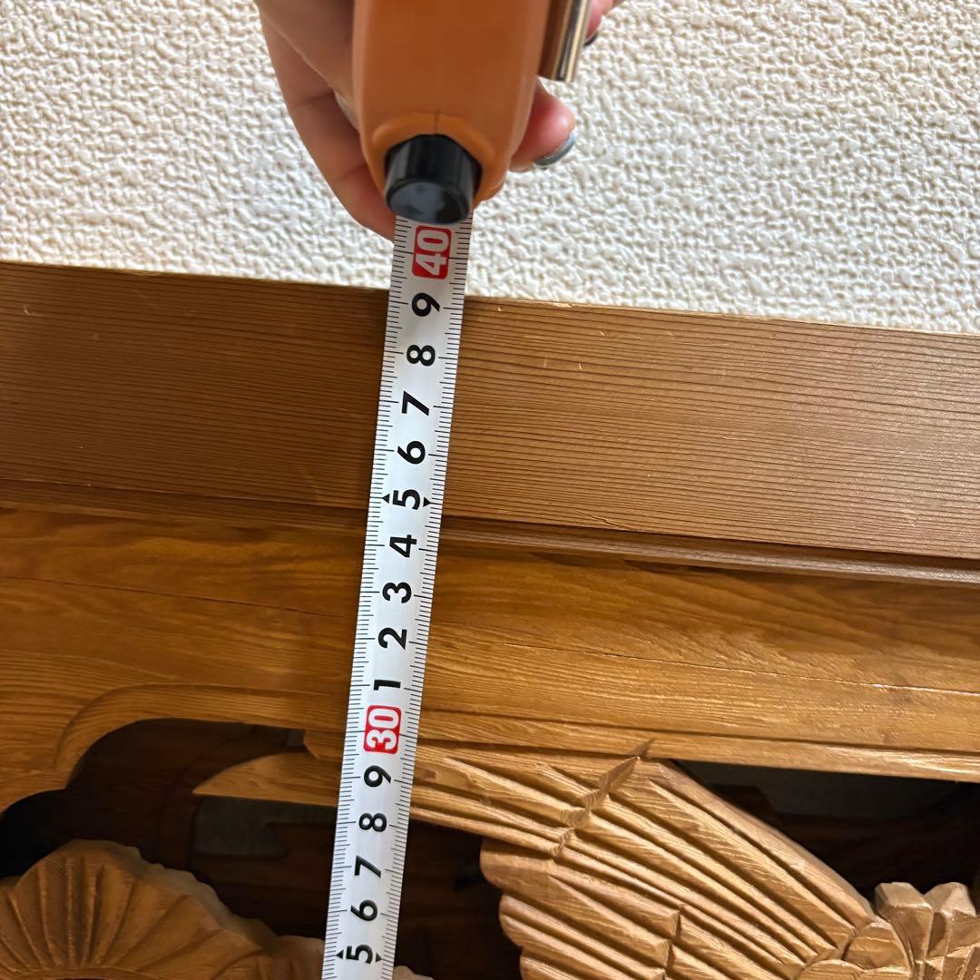 欄間 芸術 木製彫刻アートパネル 鷹 松