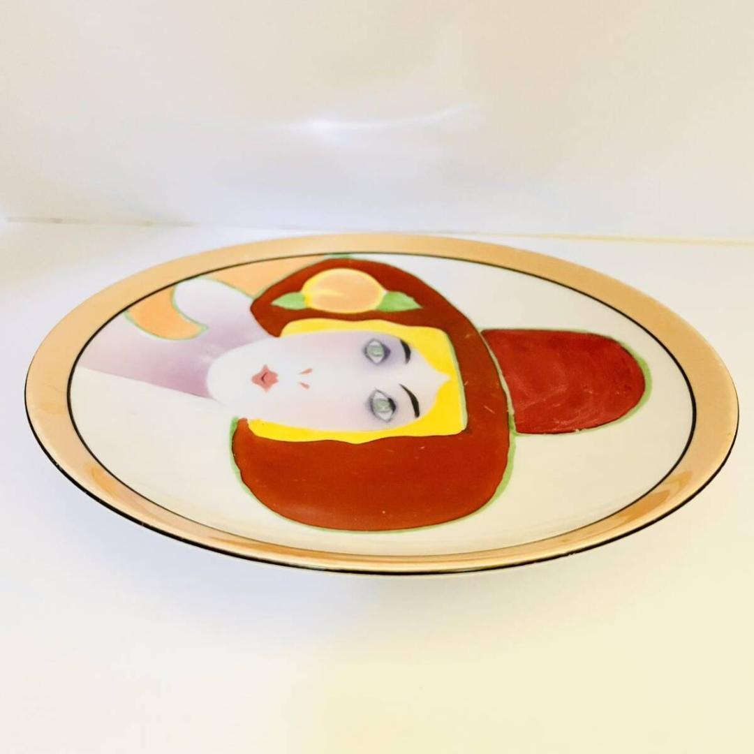 オールドノリタケ/デコレディ/グリーンアイ/ビーチハット】アールデコ