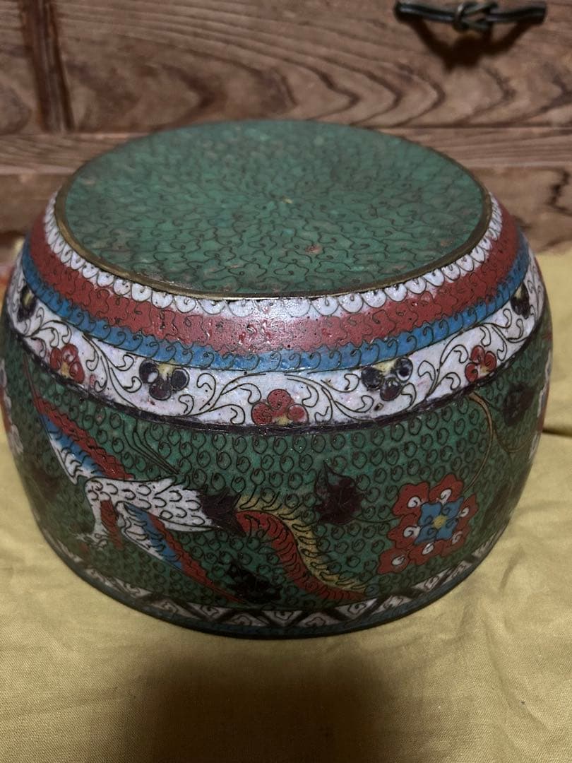 イ884 健水『黄井仁作』『鵬雲斎好 唐物七宝 健水 共箱』茶道具 こぼし