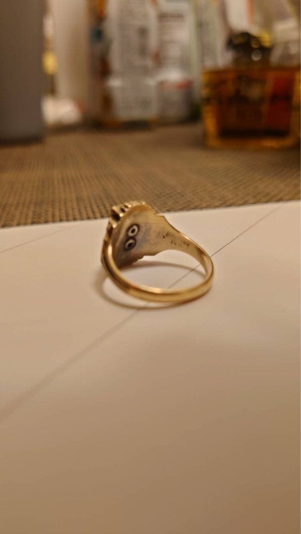 カレッジリング 1954 k10 ゴールドリング 青石