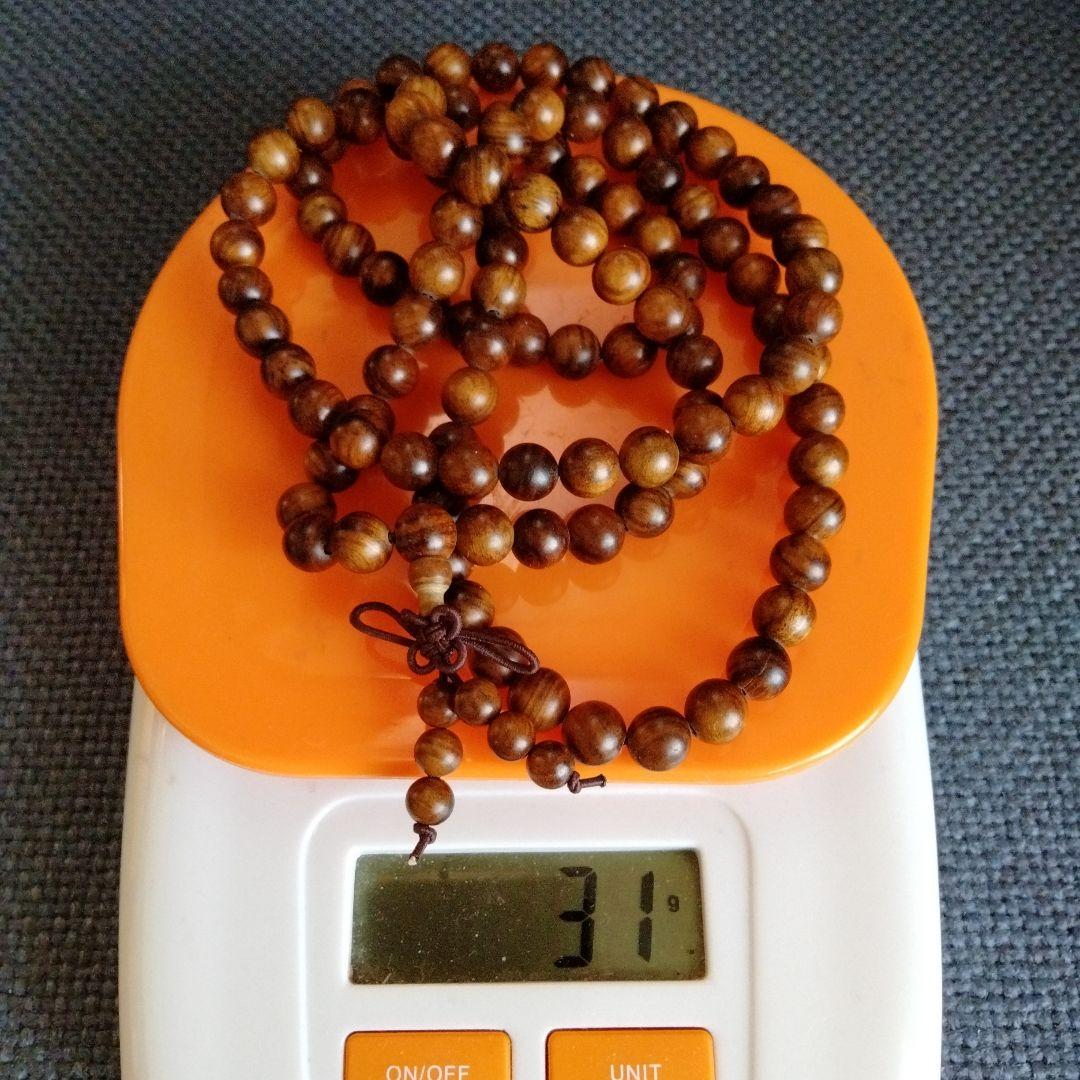 中国骨董最高級中国黃檀唐木で作られた108玉の数珠念珠ネックレス大変