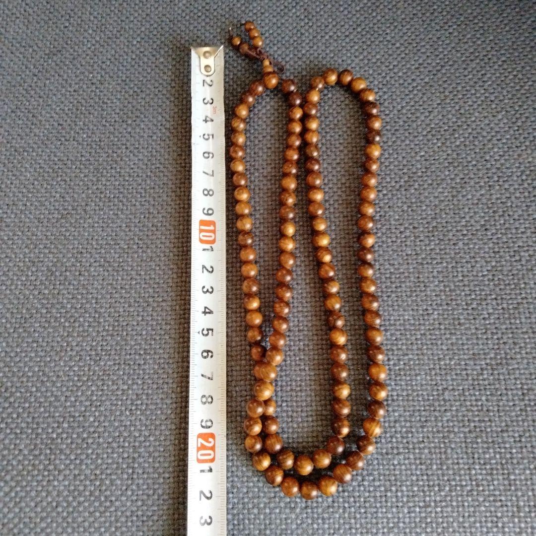 中国骨董最高級中国黃檀唐木で作られた108玉の数珠念珠ネックレス大変