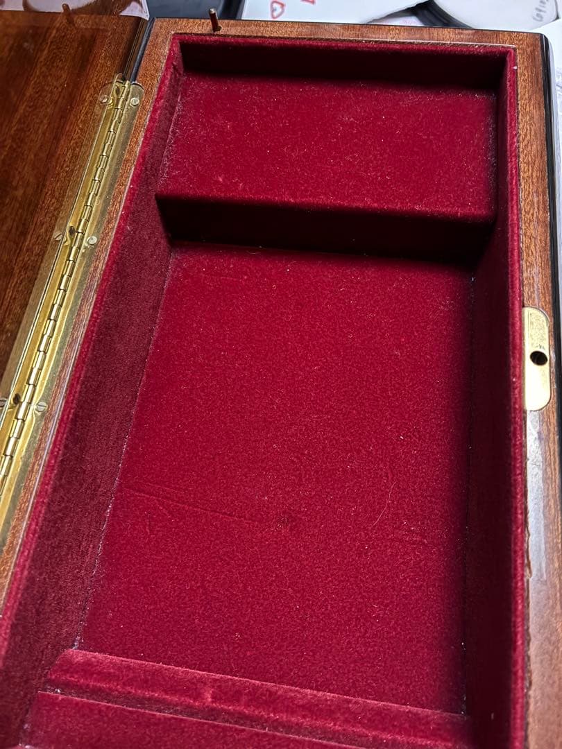 FPF★装飾的な木製オルゴールボックス★ イタリア製 象嵌 オルゴール★