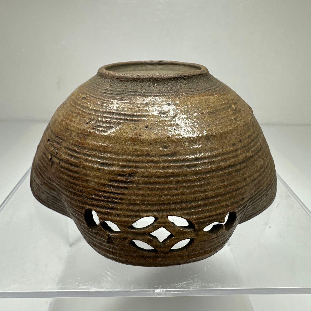 江戸初期　古唐津透盃碗　幅約10㎝　タコチ　東さ7-0411☆2F