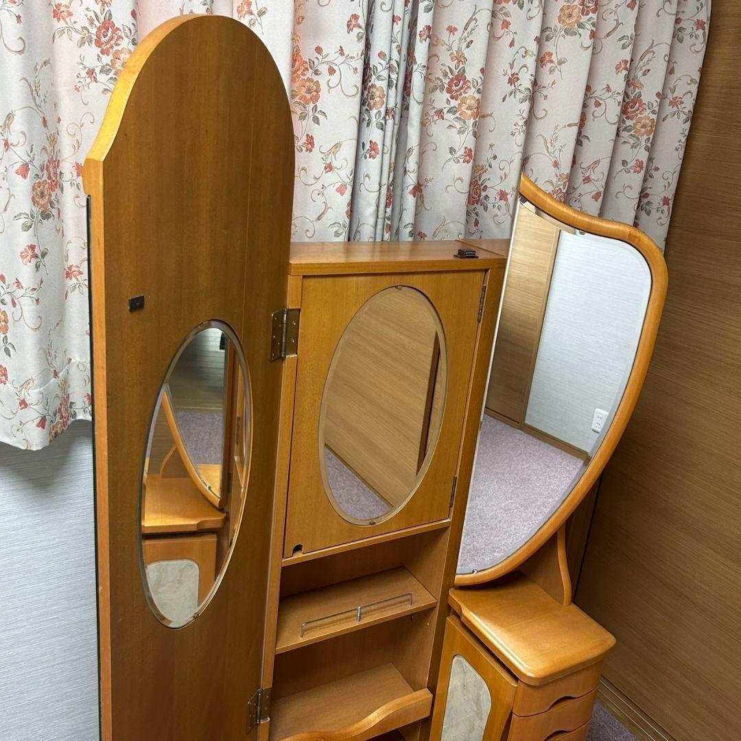 大塚科学 大塚家具 ドレッサー 鏡台 姿見 化粧台 収納テーブル 大塚