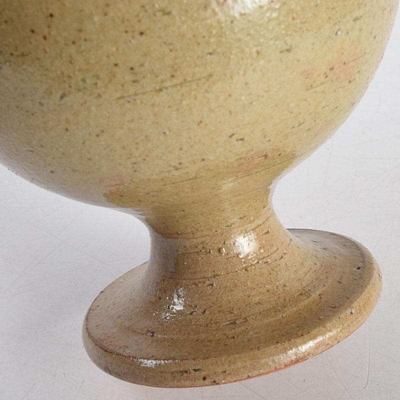 和食器　虫明焼　松本学作　足付向付　五客　共箱　V R9384H