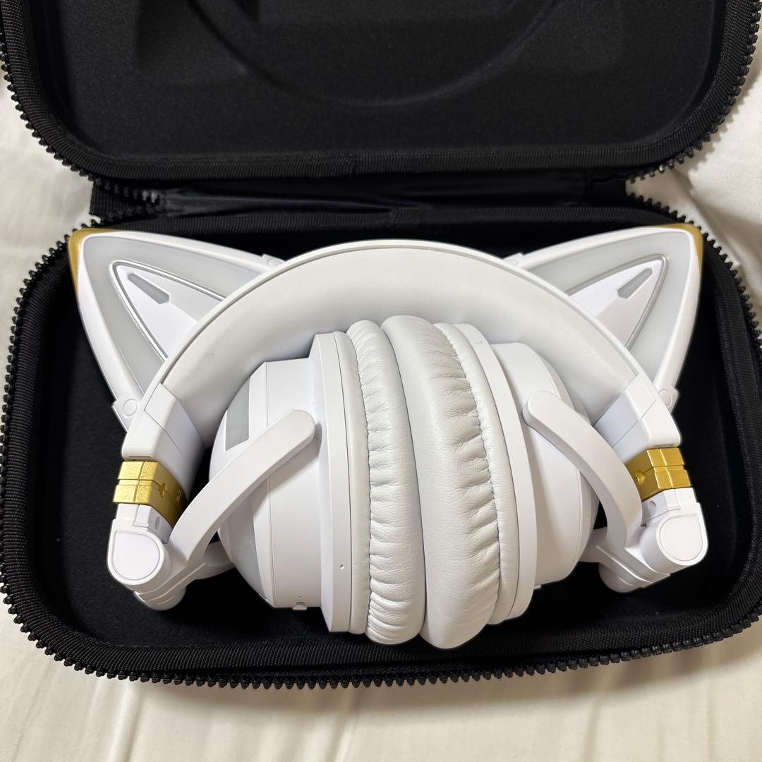 YOWU 猫耳ヘッドフォン 白