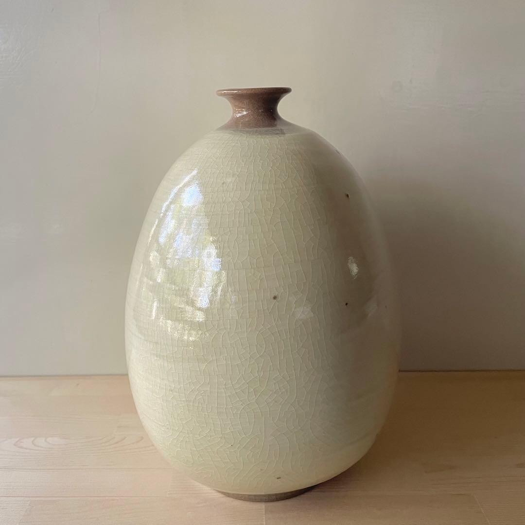 白磁鉄絵魚文扁壺 刷毛目 金九漢 韓国美術 李朝写し 絵唐津 高麗 三