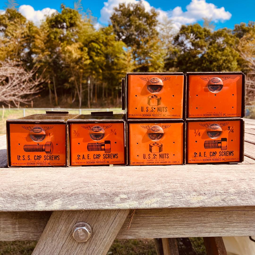 USAパーツキャビネット×6連結／1950s／DORMAN PRODUCTS 美術品