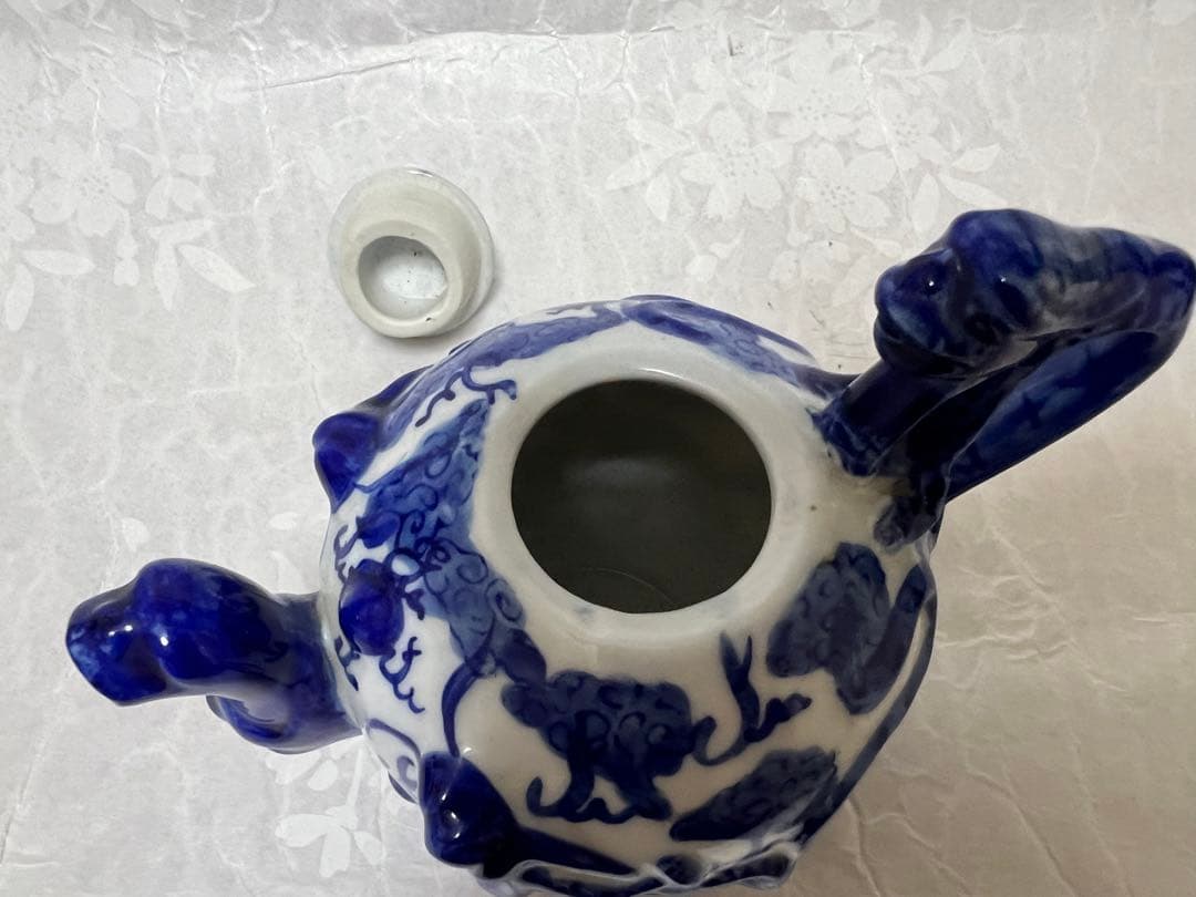 乾隆年製 青雲龍 急須 □時代旧蔵□時代物・古陶瓷旧家買