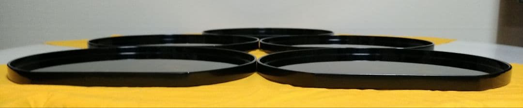 輪島塗　撫子沈金　卓上膳5客　作家もの　 三谷吾一