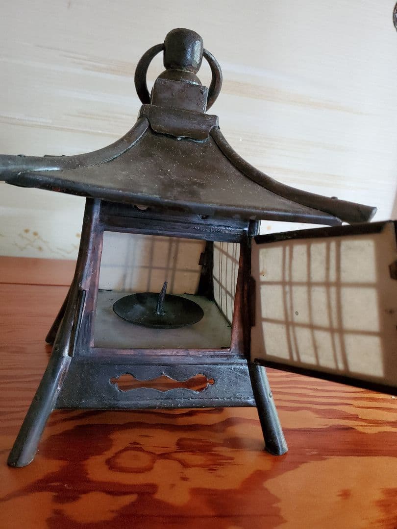 灯籠 銅製 年代物 アンティーク 美品 骨董品 No.2