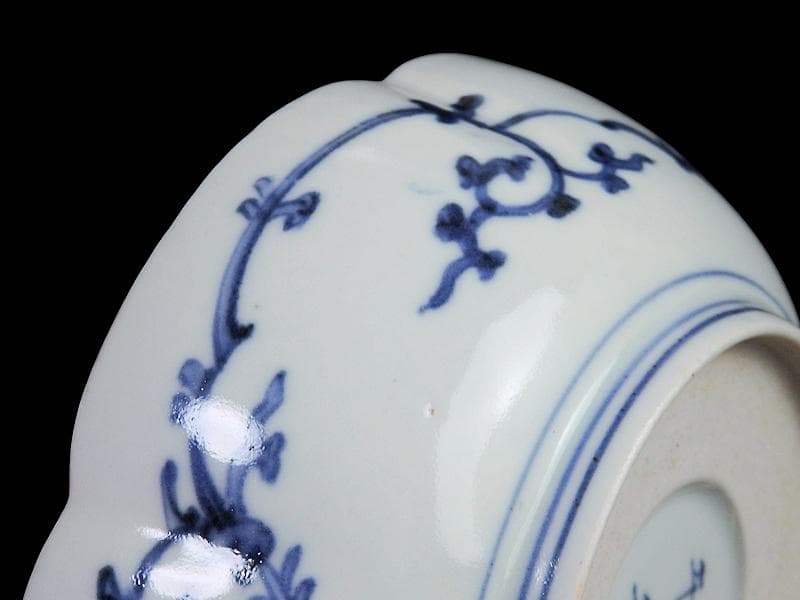 古伊万里 染錦 窓絵 雪輪に笹 花の図 膾皿 江戸期 C744AS-fbtv - メルカリ