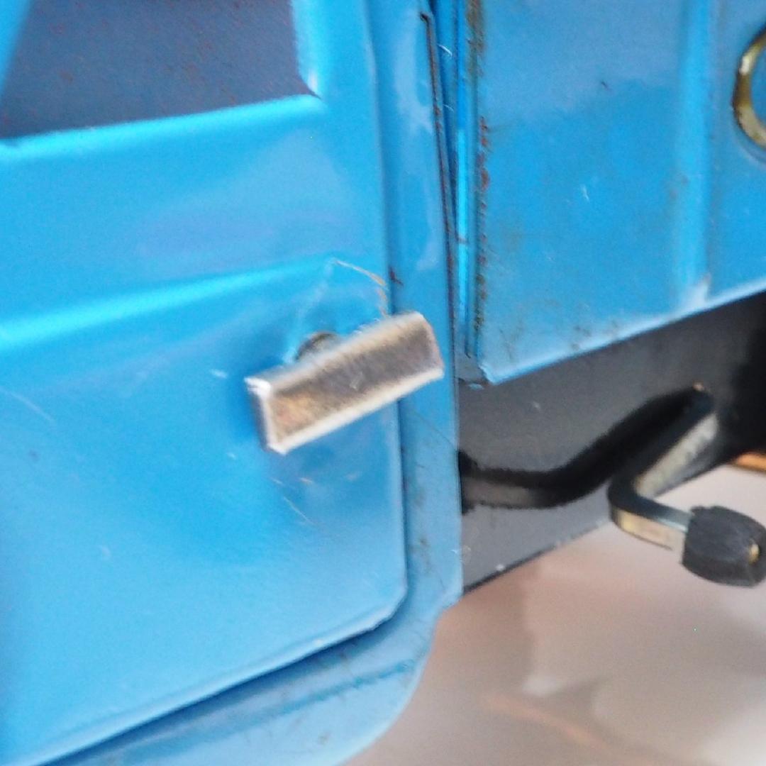 マルサン【ジャイアント三輪ダンプ トラック水色ブルー】ブリキ自動車TIN【箱無】