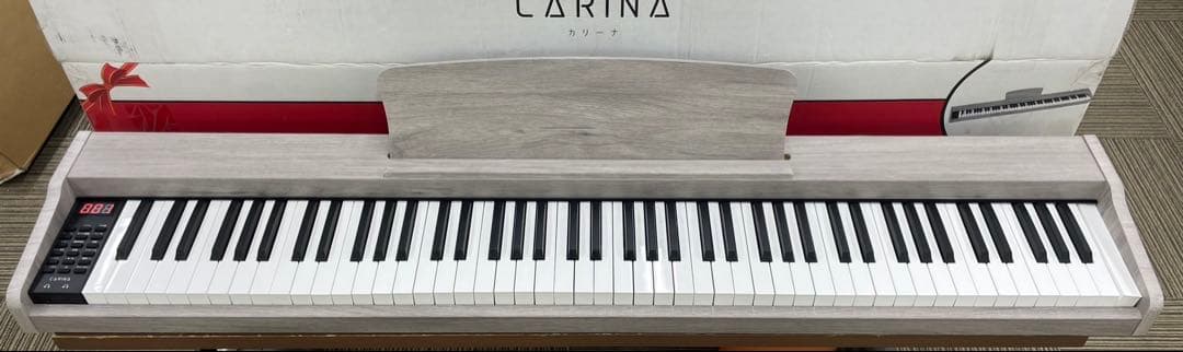 訳あり　電子ピアノ88鍵盤 給電タイプ　木目調ボディ　グレー グレー新発売！】電子ピアノ 88鍵盤 スタンド 椅子セット 電子