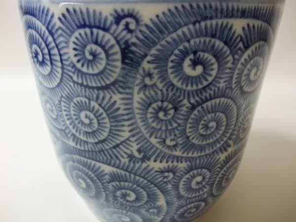 伊万里 染付 ぜまい手 蛸唐草 水差し 茶道具 時代物 骨董 逸品 骨董