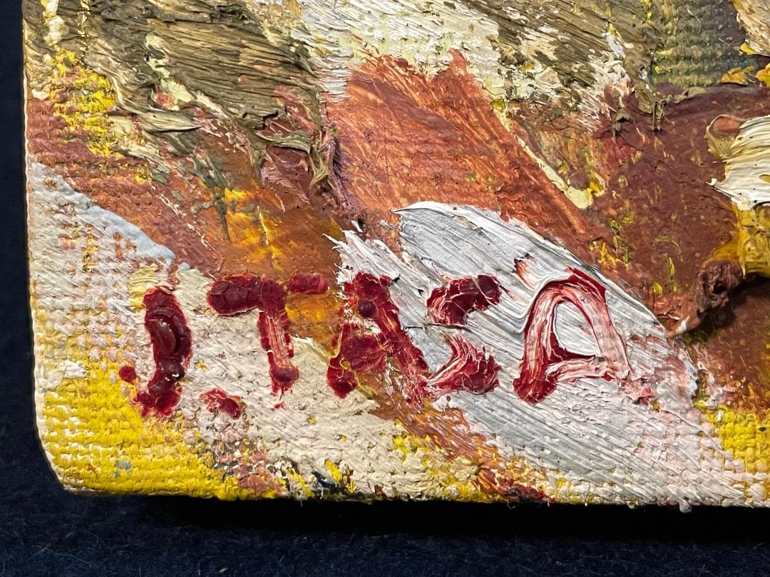 ま*も様 「真作」太佐寿一郎 風景画 油彩画 額装 サイン有り F6号