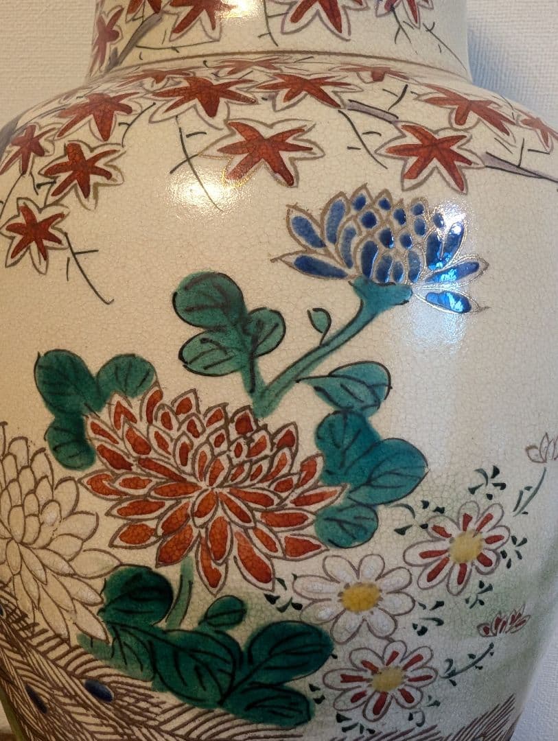 薩摩焼　寿官　沈寿官　大花瓶　古作　骨董　陶芸